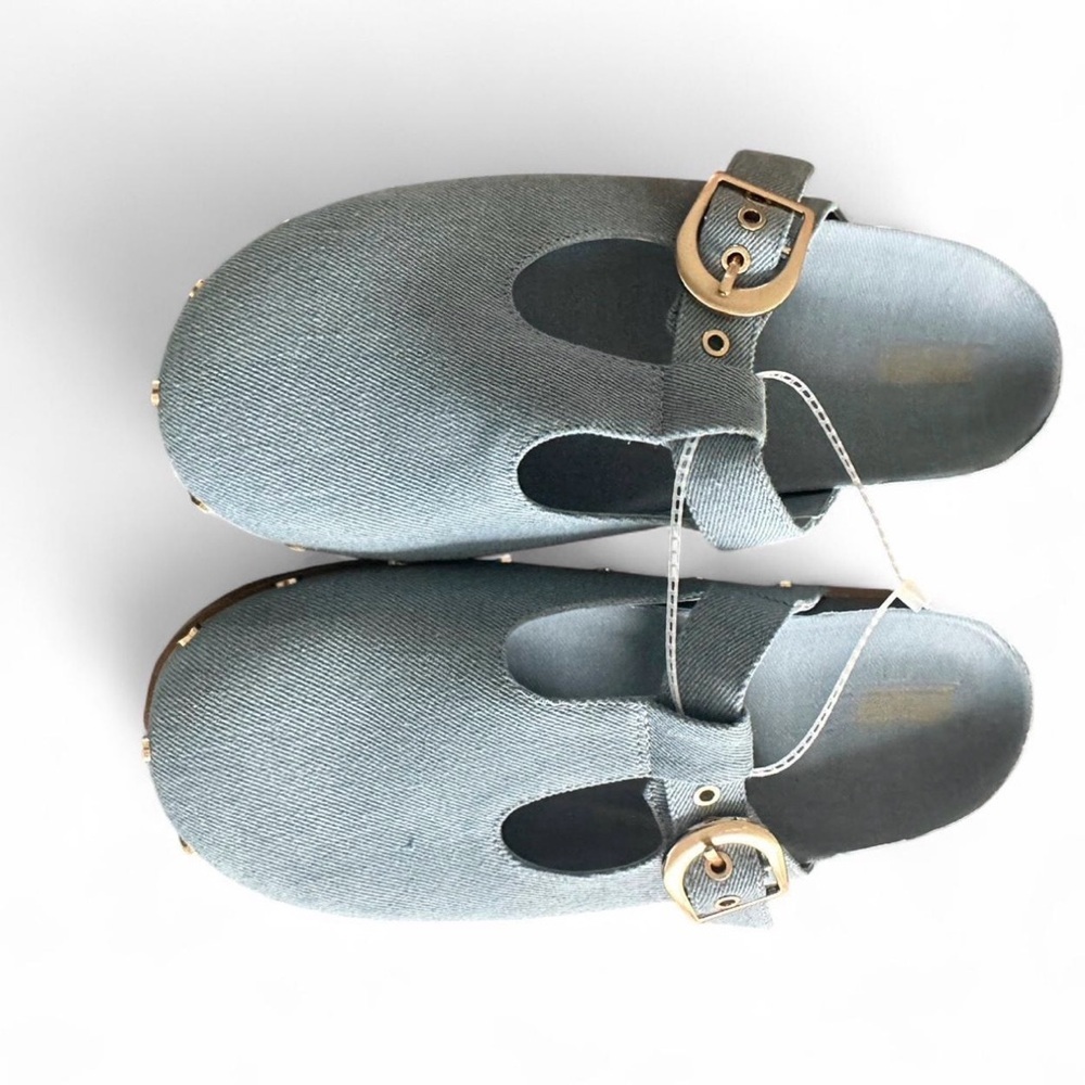 Violent‎ Chelsea Denim Blue Buckle Shoes